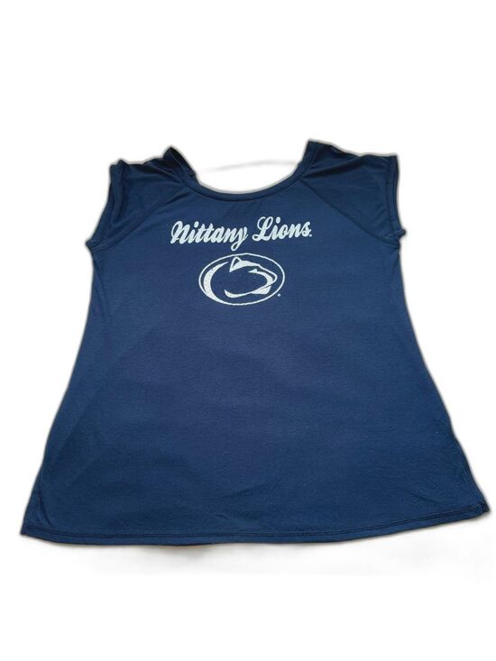 Colosseum Tops - Colosseum Penn State Nittany Lions Sparkle Logo Criss Cross Back Tee Plus XXL